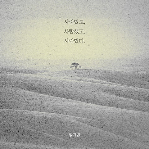 황가람 사랑했고 사랑했고 사랑했다 자켓