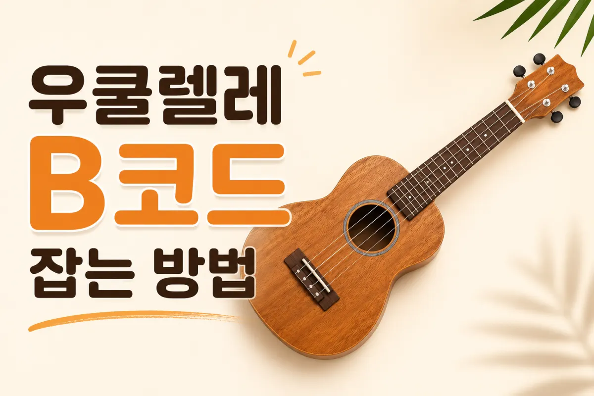 우쿨렐레 B코드 잡는 방법